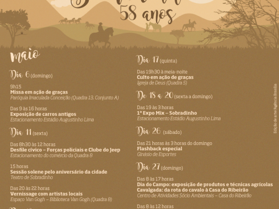 Sobradinho comemora 58 anos com programação especial