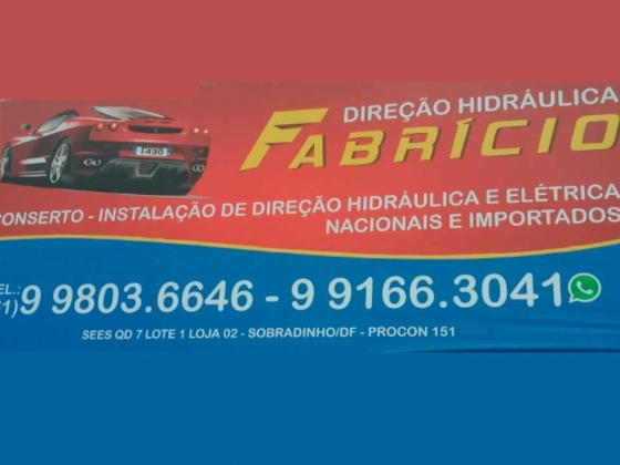 Fabrício Direção Hidráulica e Elétrica - Conserto e instalação de Direção Hidráulica -Sobradinho