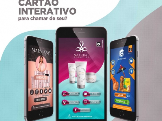 Cartão de visita digital é a nova tendência do momento.